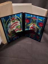 Avon Representative 1976 Holiday Gift Stained Glass California Perfume Co Frame picture