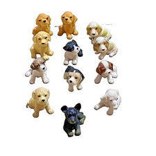 Vintage Tomy Adopt A Puppy Miniature Dog Lot 12 Pocket Figure Toy 1980s 80s Rare picture