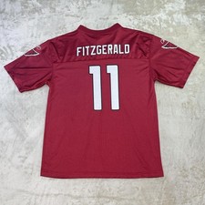 Reebok NFL Arizona Cardinals LARRY FITZGERALD #11 Red Jersey Youth Sz XL (18-20) picture