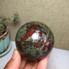 60mm Natural Dragon blood stone quartz crystal sphere ball healing 364g A4046 picture