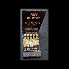 Feature Matchbook Full Book New York Wine & Liquor House Chicago, IL picture