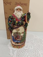 Vintage Jim Shore 2009 Santa Deck the Halls with Boughs of Holly 4013891 w/ Box picture