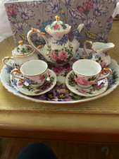 Royal Cotswolds Floral Porcelain Tea Set 7pc Teapot Sugar 2 Cups #1269 picture