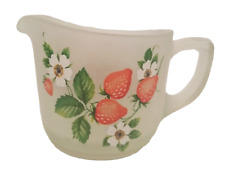 Vintage Westmoreland Satin Frosted Glass Strawberry Creamer picture