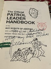 1980 BSA Patrol Leader Handbook Signed William Green Bar Bill Hillcourt 1st Auto picture