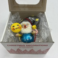 Steinbach Germany Wooden Sun Moon Stars Wizard Christmas Ornament With Box picture