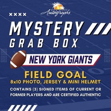 Mystery Grab Box - New York Giants NFL Football Autographed Field Goal Box picture