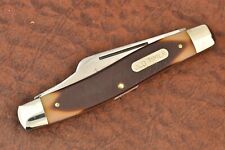 VINTAGE SCHRADE MADE IN USA SAWCUT DELRIN OLD TIMER STOCKMAN KNIFE 8OT (16092) picture