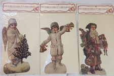 Victorian Die-Cut Christmas Ornament Free Standing (Easel-back) Gift W/Envelope  picture
