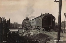 Railroad M.C. Bridge, Saginaw MI Michigan 1910 RPPC Photo Postcard COPY picture
