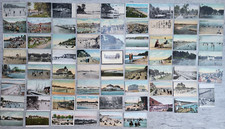 Lot of 69 Antique Postcards - USA Beaches, Swimming, Lakes, Piers, Buildings... picture
