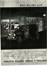 1937 GMC TRUCKS & TRAILERS Eastern Michigan Trucking Co Vintage Print Ad picture
