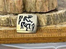 Vintage Benjamin Mansfield Hopi Sterling Overlay Kokopelli Small Bolo--2475.26 picture