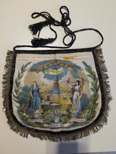 Historic Black Fraternal Original G.U.O.O.F Odd Fellows Ceremonial Apron VA Lodg picture