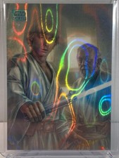2024 Star Wars Chrome Galaxy Luke Wields The Lightsaber Aqua Lava Refractor /175 picture