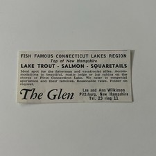 The Glen Lee & Ann Wilkinson Pittsburg NH 1955 Ad TAJ5-S25 picture