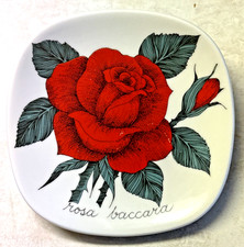 vintage Esteri Tomula  Arabia Finland ceramic Botanica wall plate rosa baccara picture