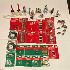 Mini Hanging Christmas Ornament Lot, Christmas Collectable, Multicolor picture