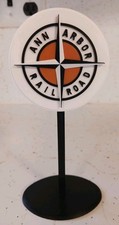 Ann Arbor Railroad, Mini Train Sign Display Diorama 6.25