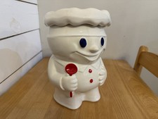 Vintage McCoy #183 pottery Bobby Baker Pillsbury Man Cookie Jar Canister w/lid picture