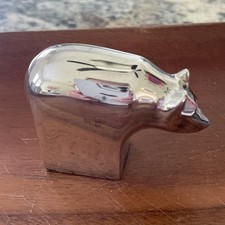 Vtg 1970's Dansk Bear Silver Zoo By Gunnar Cyren Animal Silver Plate Paperweight picture