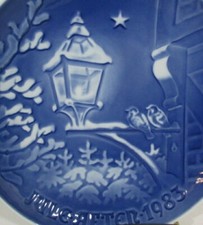 Bing & Grondahl Jule After 1983 Christmas Denmark B&G Blue Plate 7