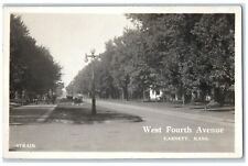 1931 West Fourth Avenue Car Scene Garnett Kansas KS RPPC Photo Vintage Postcard picture