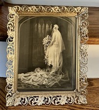 (7) Early 1900’s Wedding/ Bride  Gold Weir Frame Great  Condition picture