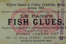 1880's Engraved Graphic Anthropomorphic Spider & Cats Le Page's Fish Glue F82 picture