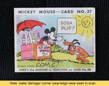1935 Gum Inc Mickey Mouse R89 Mickey Mouse Pluto Soda Pup? #37 READ 3q4 picture
