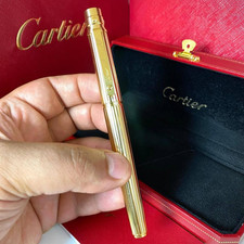 Cartier Santos Rollerball Pen Gold Finish Luxury Writing Gift New Box 2026 picture