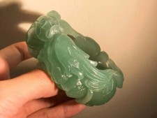 Special Price！58mm Natural Green Dongling Jade Bangle/ LongGui Myth creature picture
