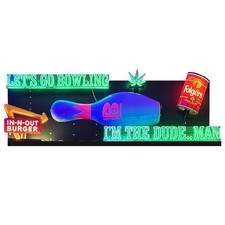 The Big Lebowski Pinball Topper LED RGB Light Sign for Pinball Machine picture
