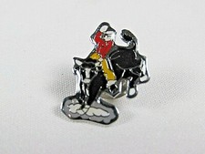 VINTAGE Rodeo Bull Riding Rider Cowboy Hat Lapel Pin NEW OLD STOCK picture