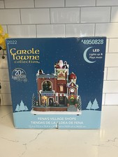 Carole Towne Christmas Shopping Santa Animated LED Musical Fena's Village Shops picture