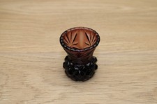 Vintage Purple Dark Amethyst Mini Bud Vase Toothpick Holder 2 1/4