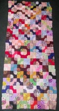Vintage Patchwork Bows Quilt Top Partial, Unfinished, Runner Shape  picture