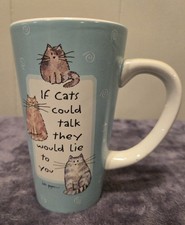Tumbleweed Pottery If Cats Could Talk They Would Lie To You Coffee 16ozLatte Mug picture