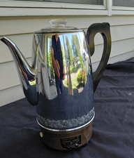Vintage 24K Gold Base Super-Matic 15 Cup LaBelle Golden Coffee Brewer Percolator picture