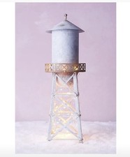 Terrain Concordeville Zinc Collection Water Tower Galvanized Christmas Village picture