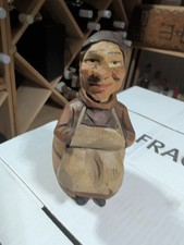 RARE Trademarked/Labeled  ANRI Monk & Wine Jug On Cask / Corkscrew & Btl Opener picture