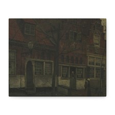 Eduard Karsen - Houses on the Breedstraat, Enkhuizen - 1885 - Canvas Wall Art picture