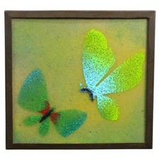 Vintage Jade Snow Wong Butterfly Enameled Brass Ring Box Signed C1950 picture