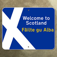 Welcome to Scotland Failte gu Alba highway road sign national boundary 20x16 picture