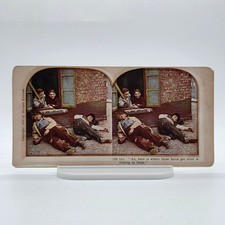 Hermann Künzren 1906 Comic Stereoview Ah Here Is Where Those Bums Get It picture