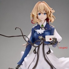 25CM Violet Evergarden GK Statue Figure Anime Model Collectible Toys Xmas Gift picture