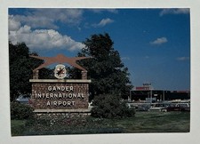 Gander International Airport Newfoundland Canada Terminal View Postcard D8 picture