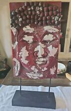 Handmade Buddha Panel Statue Table Desk Decor Meditating Idol Gifts Antique picture