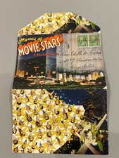 1930'S HOMES OF MOVIE STARS CALIFORNIA FOLD OUT SOUVENIR PICTORAL FOLDER PHOTOS picture