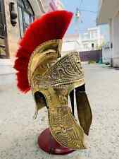 Authentic Replica 18 Guage Brass Medieval King Cavalry Roman Helmet picture